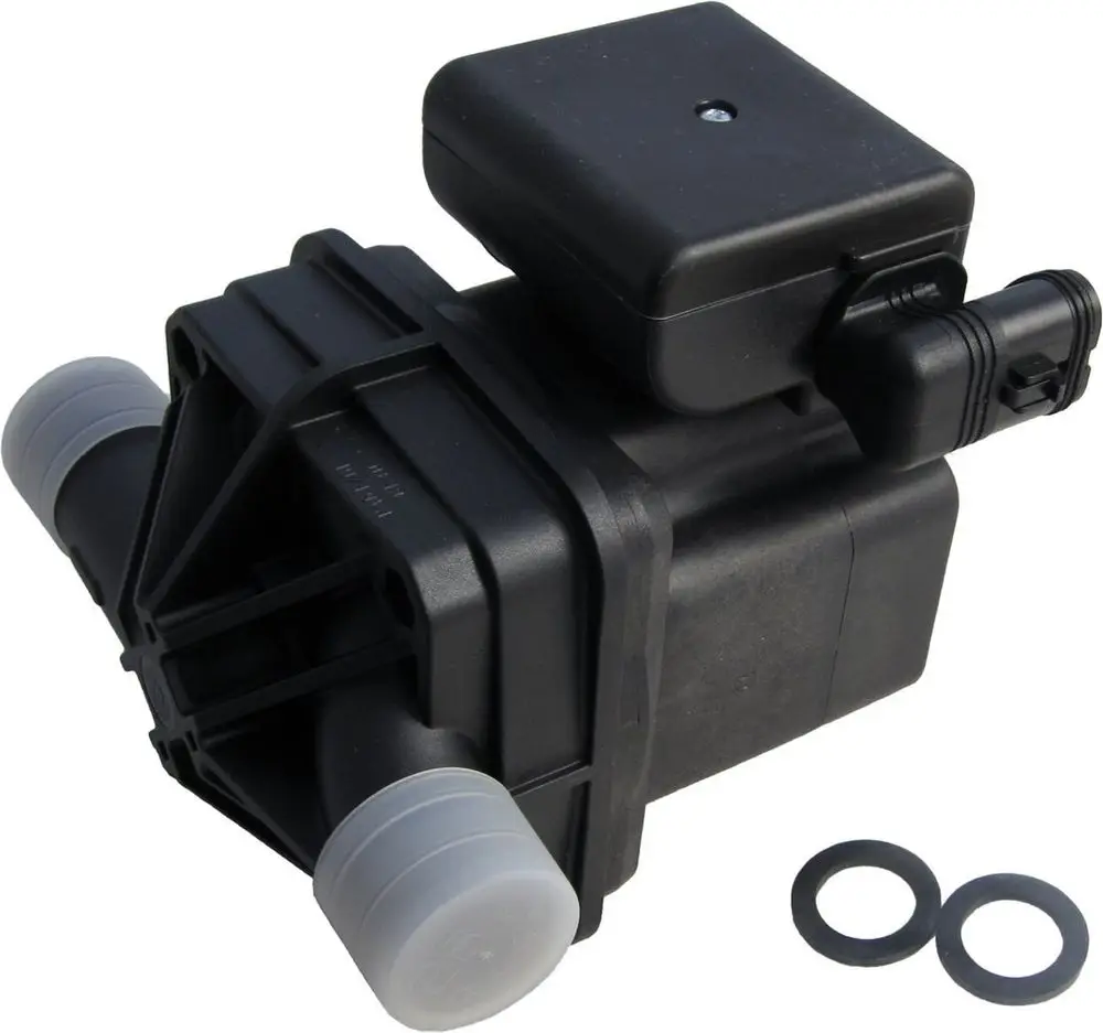 Bosch Pumpe mit zwei anschlussfertigen Auslässen und elektrischer Anschlussbuchse, geeignet für den Einsatz mit Trinkwasser. Zwei Dichtungsringe liegen bei.
